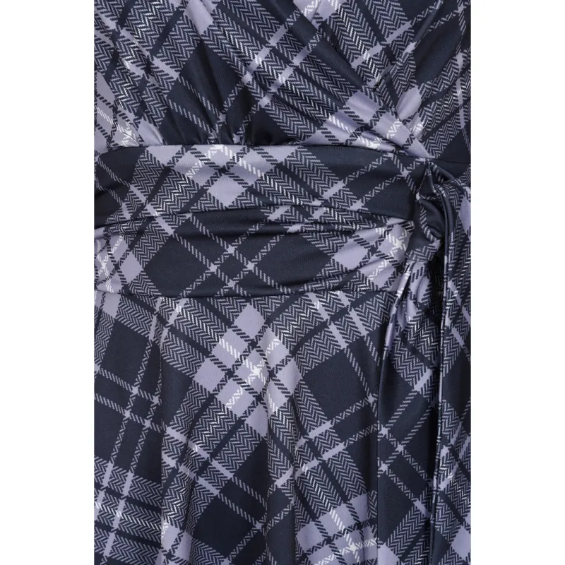 Arabella Dress - Soft Blue Tartan