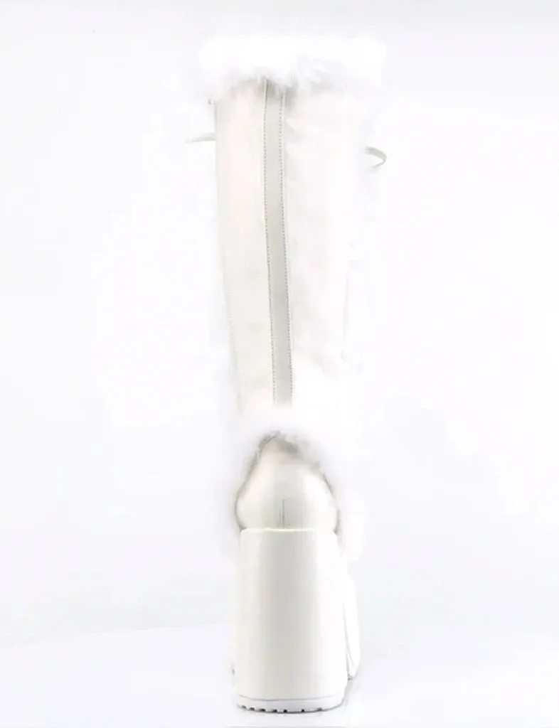 DEMONIA CAMEL-311 PLATFORM BOOTS - WHITE ✰ PRE ORDER ✰