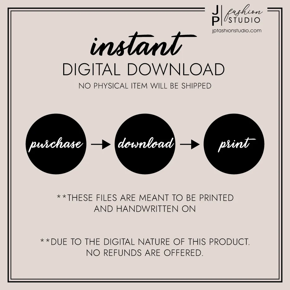 PRINTABLE Women's Body Measurement Sheet / Fashion Designer Template / Sewing Measurement Sheet / PDF & JPG
