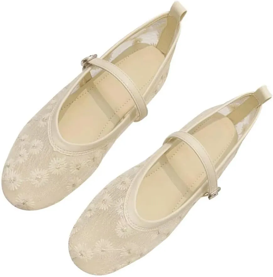 Stunner Womens Fashion Square Toe Slip On Dress Flats Comfortable Mary Jane Flats Work Flats